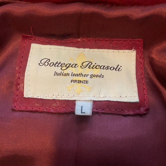 100% Genuine Italian Red Leather Jacket - Picture 12 of 13